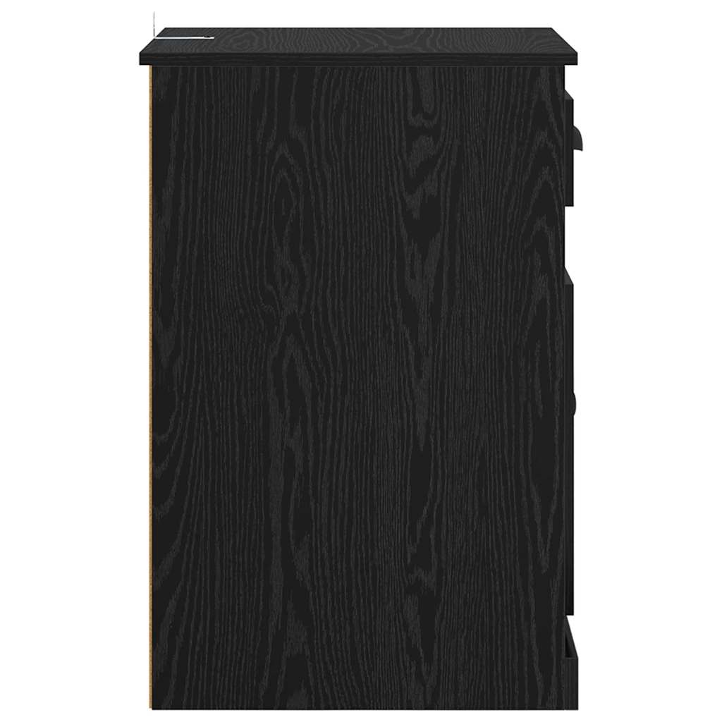 Mobile laterale Rovere Nero 40 x 50 x 75 cm Legno multistrato | homemem39