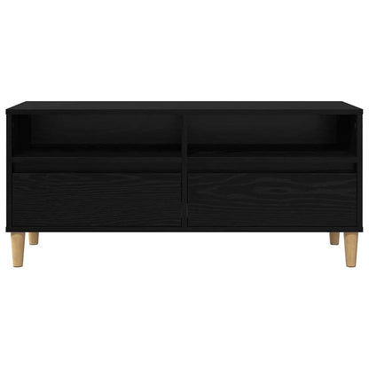 Mobile TV Rovere Nero 100 x 34,5 x 44,5 cm Legno multistrato