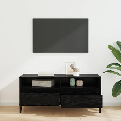 Mobile TV con cassetto Rovere Nero 100 x 34,5 x 44,5 cm
