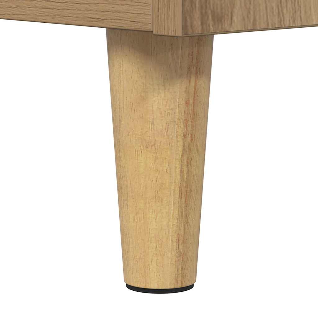 Mobile porta vinili Rovere artigianale 121 x 38 x 48 cm | homemem39