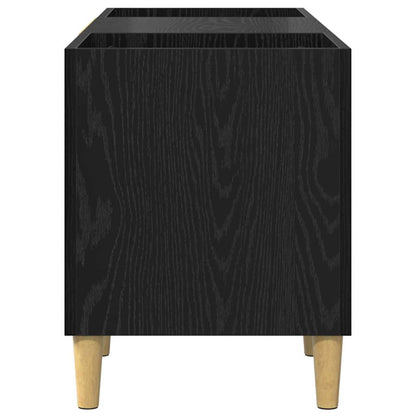 Mobile porta vinili Rovere Nero 121 x 38 x 48 cm | homemem39
