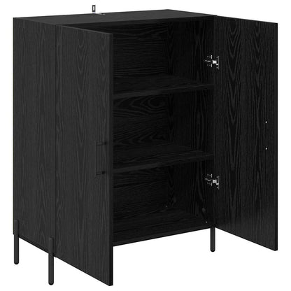 Credenza Rovere Nero 69,5 x 34 x 90 cm Legno multistrato