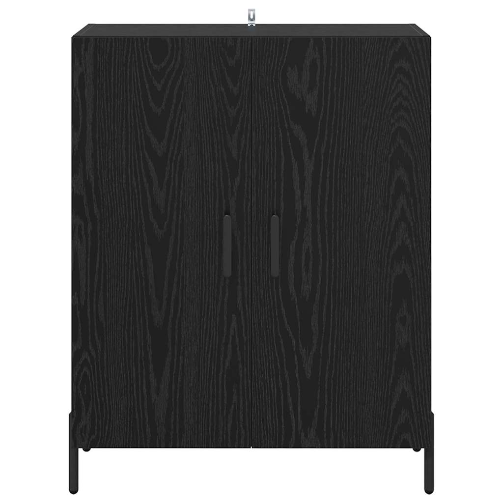 Credenza Rovere Nero 69,5 x 34 x 90 cm Legno multistrato