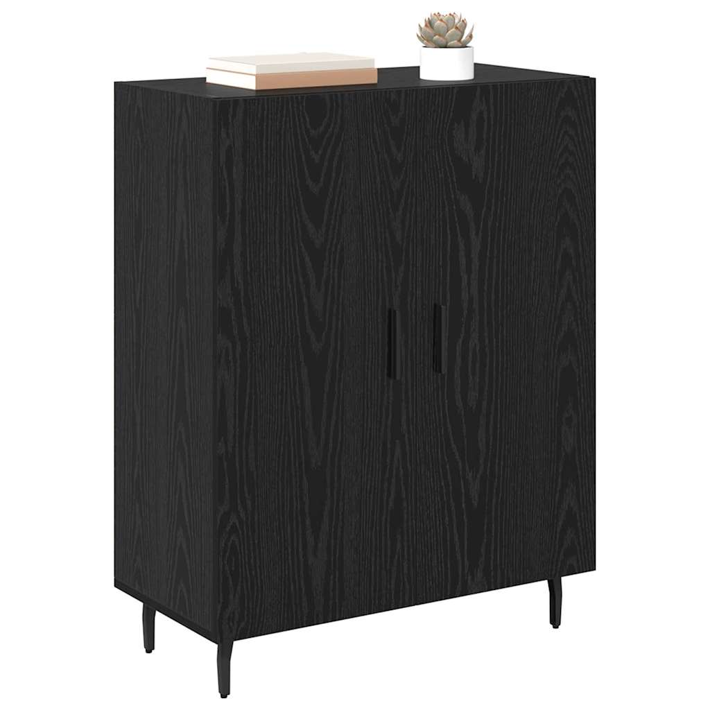 Credenza Rovere Nero 69,5 x 34 x 90 cm Legno multistrato