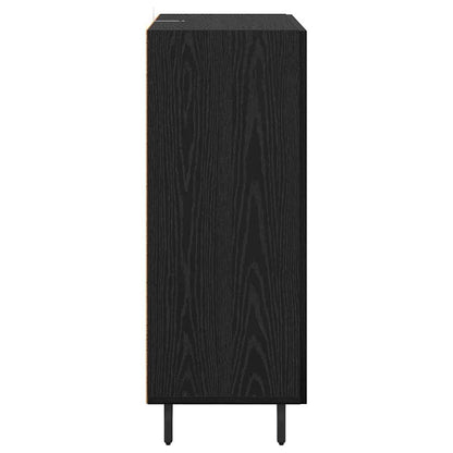 Credenza Rovere Nero 69,5 x 34 x 90 cm Legno multistrato