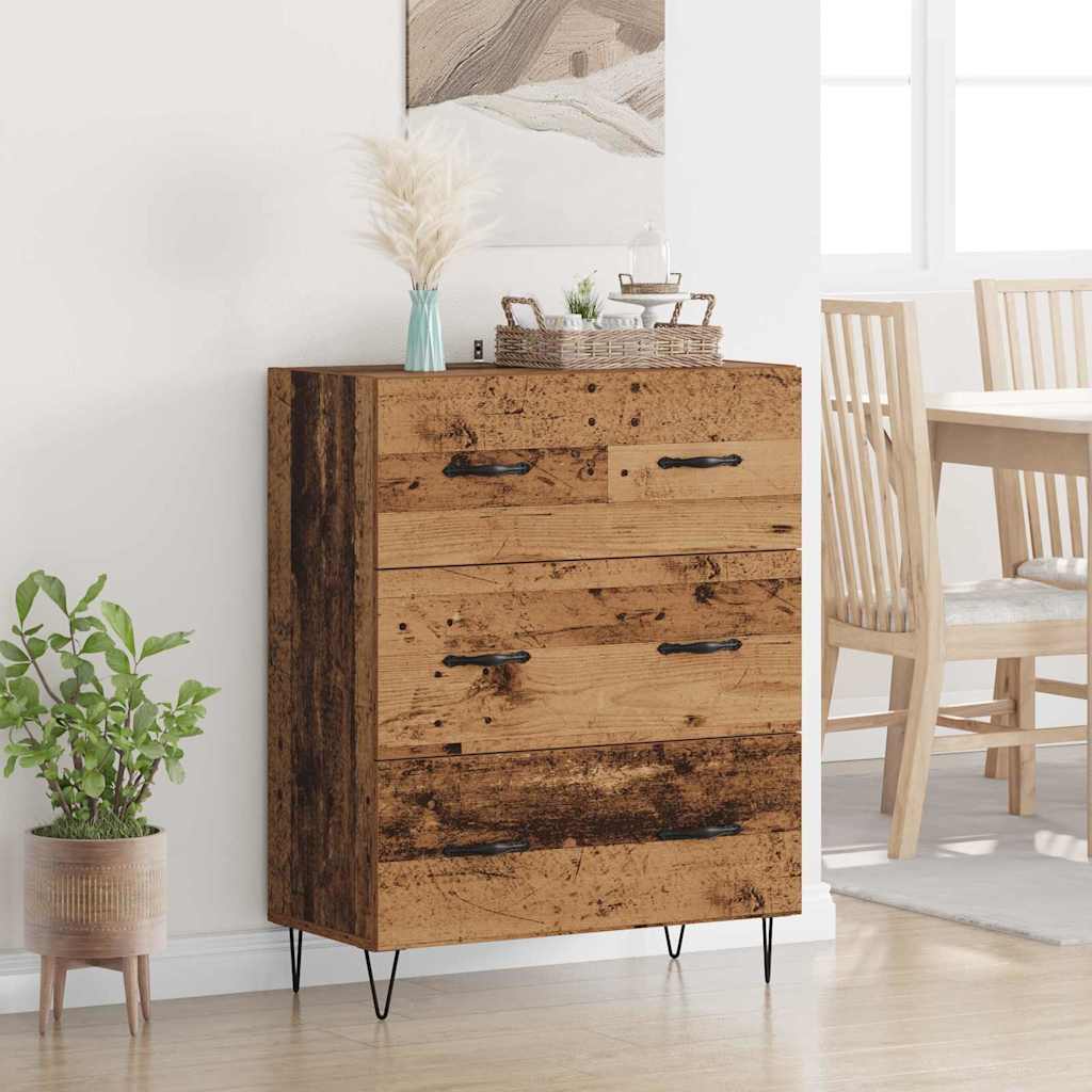 Credenza con cassetto Legno vecchio 69,5 x 34 x 90 cm