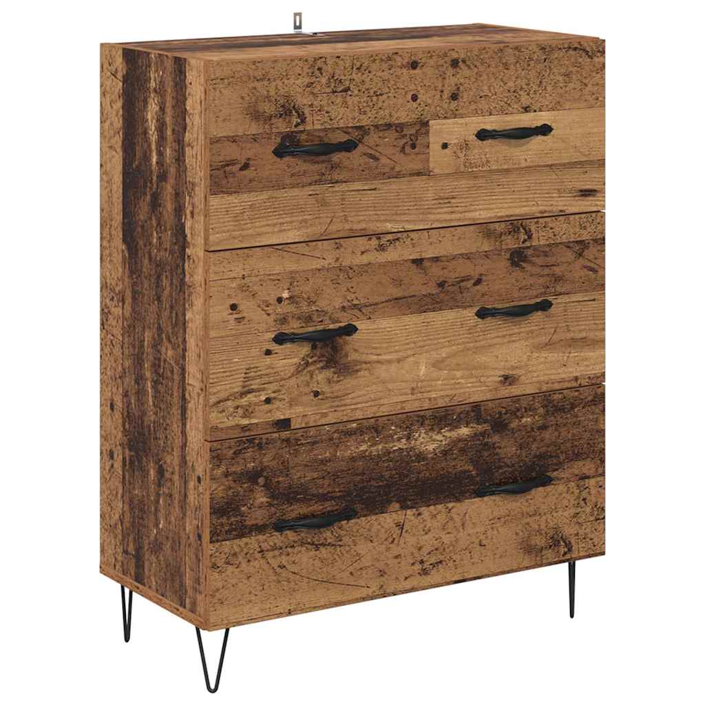 Credenza con cassetto Legno vecchio 69,5 x 34 x 90 cm