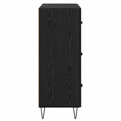 Credenza con cassetto Rovere Nero 69,5 x 34 x 90 cm