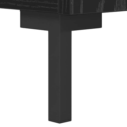 Credenza con cassetto Rovere Nero 69,5 x 34 x 90 cm