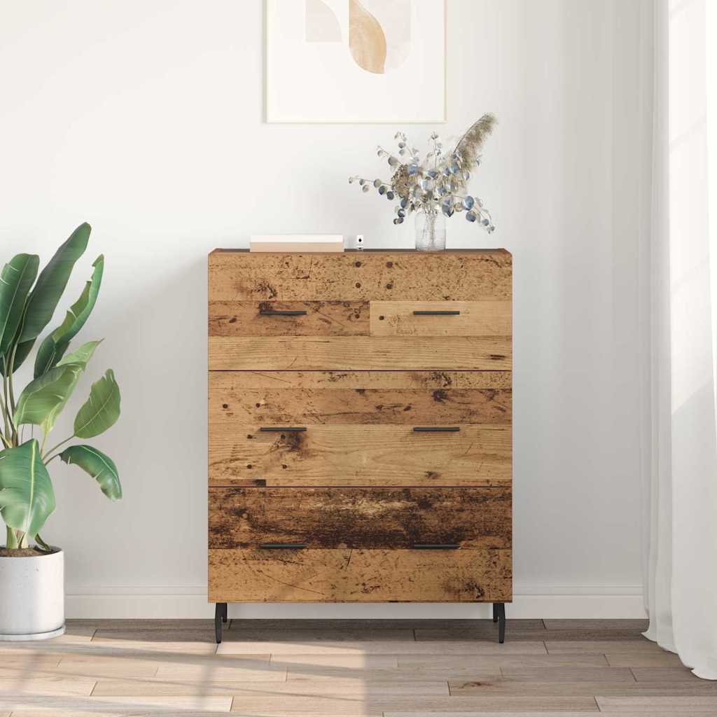 Credenza con cassetto Legno vecchio 69,5 x 34 x 90 cm