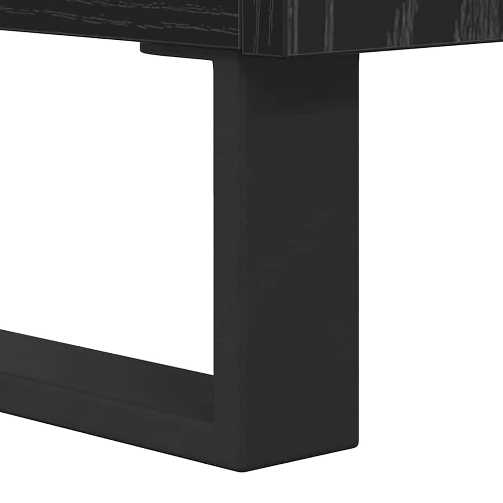 Credenza con cassetto Rovere Nero 69,5 x 34 x 90 cm