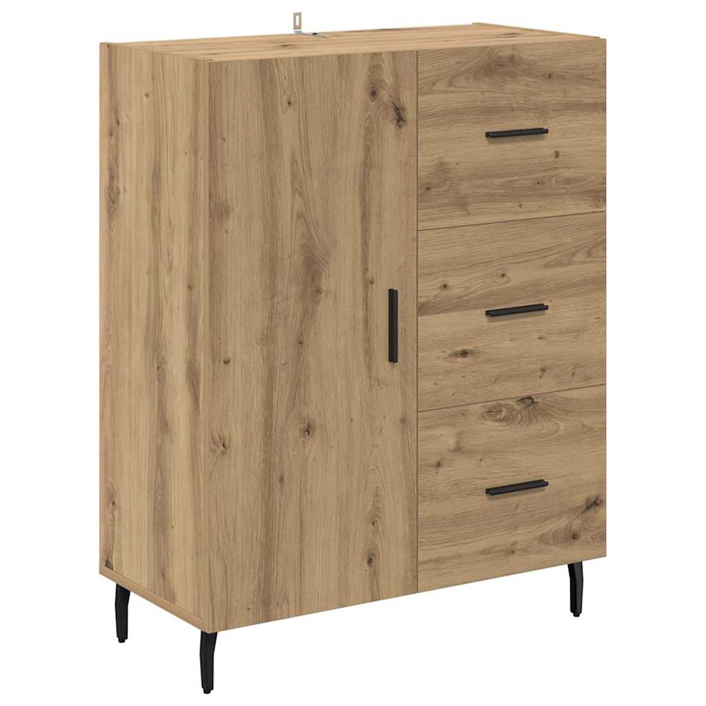 Credenza con cassetto Rovere artigianale 69,5 x 34 x 90 cm