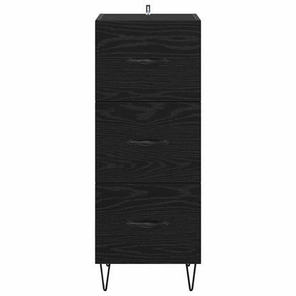 Credenza Rovere nero 34 x 34.5 x 90 cm Legno multistrato