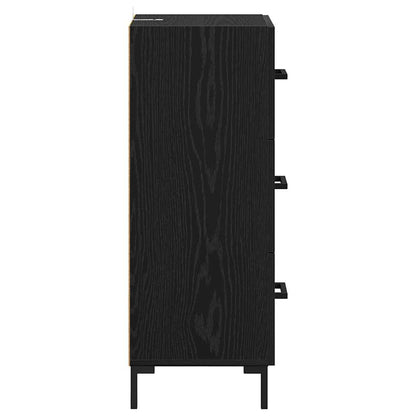Credenza Rovere Nero 34,5 x 34 x 90 cm Legno multistrato