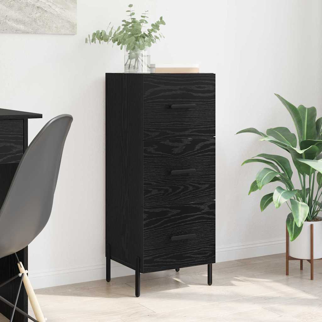 Credenza Rovere nero 34 x 34,5 x 90 cm Legno multistrato