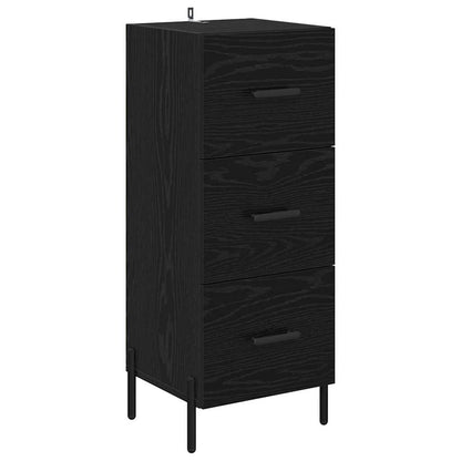 Credenza Rovere nero 34 x 34,5 x 90 cm Legno multistrato