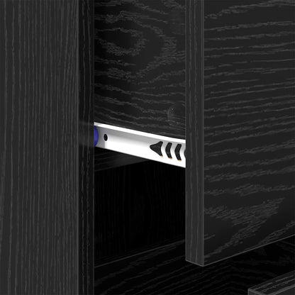 Credenza Rovere nero 34 x 34,5 x 90 cm Legno multistrato