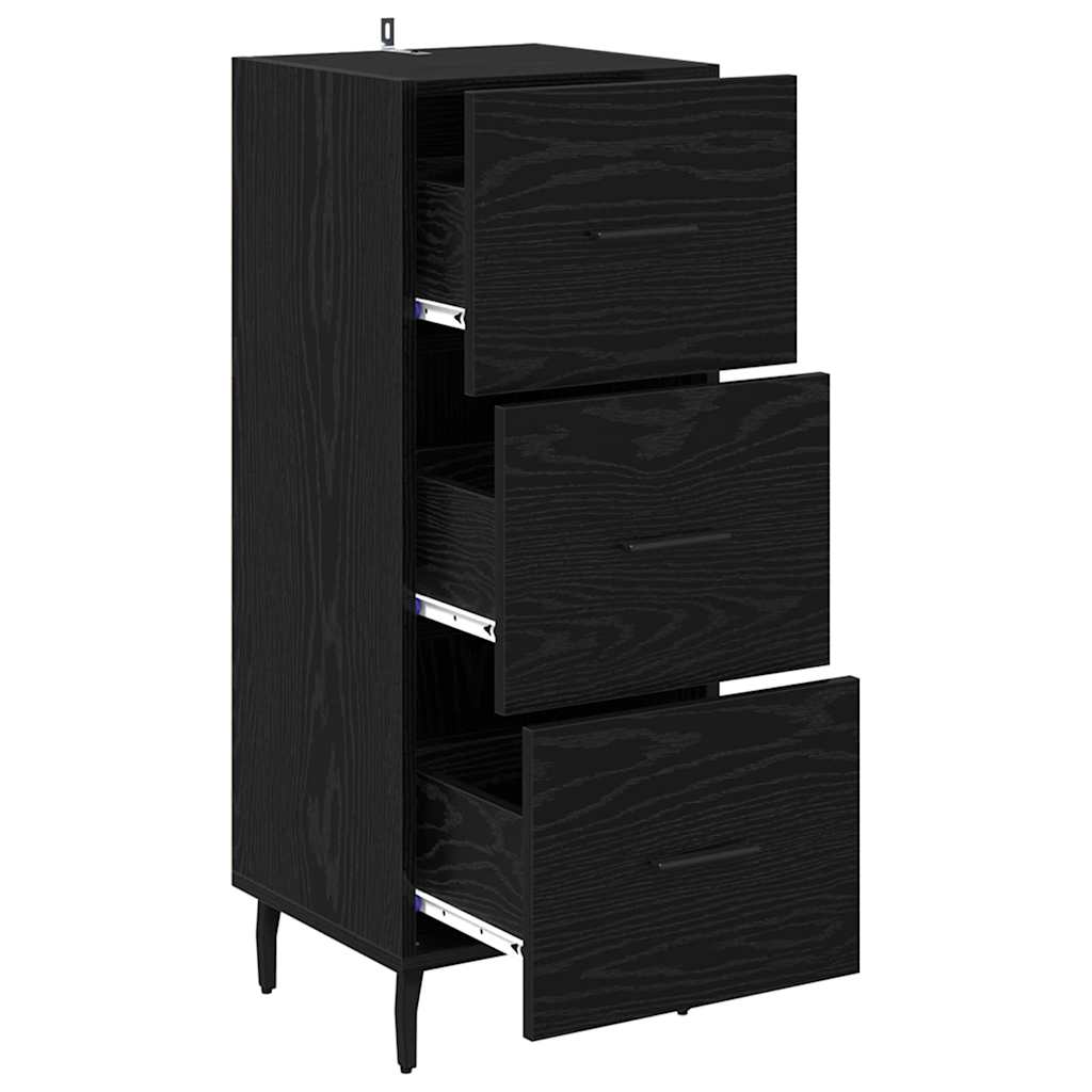 Credenza Rovere nero 34 x 34,5 x 90 cm Legno multistrato