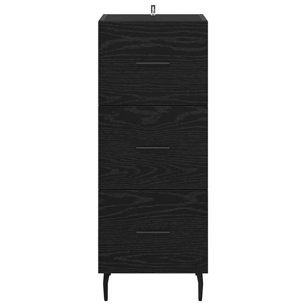 Credenza Rovere nero 34 x 34,5 x 90 cm Legno multistrato
