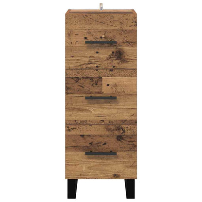 Credenza con cassetto Legno vecchio 34,5 x 34 x 90 cm
