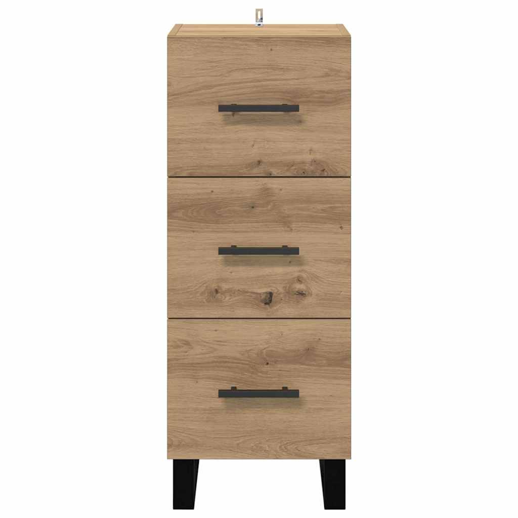 Credenza con cassetto Rovere artigianale 34,5 x 34 x 90 cm