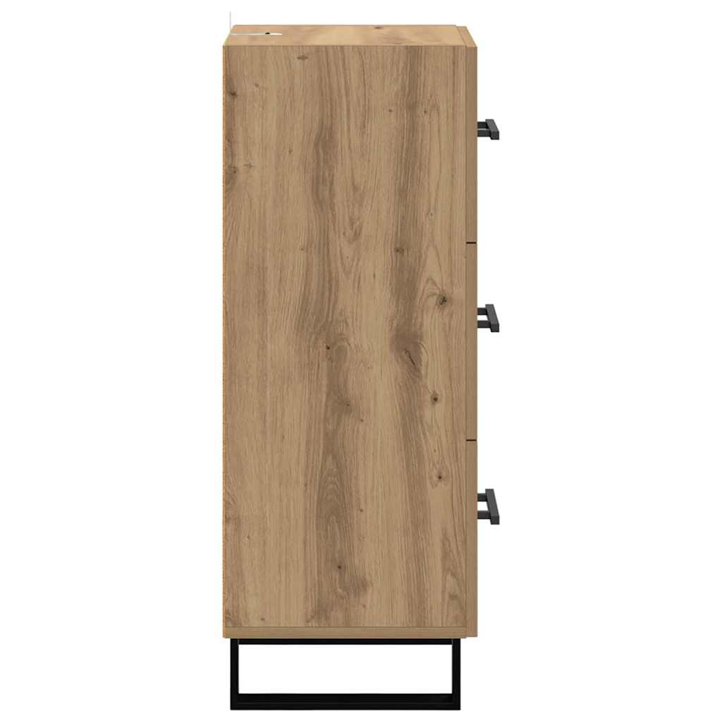 Credenza con cassetto Rovere artigianale 34,5 x 34 x 90 cm