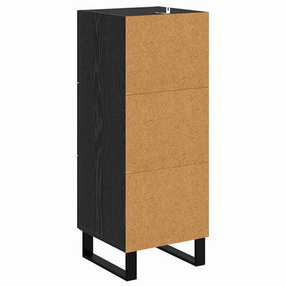 Credenza con cassetto Rovere Nero 34,5 x 34 x 90 cm