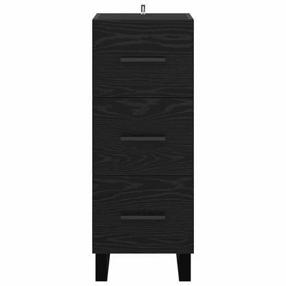 Credenza con cassetto Rovere Nero 34,5 x 34 x 90 cm