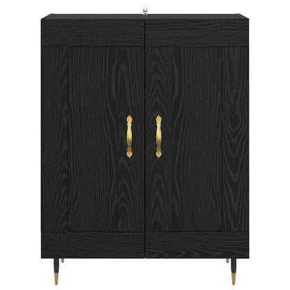 Credenza Rovere Nero 69,5 x 34 x 90 cm Legno multistrato