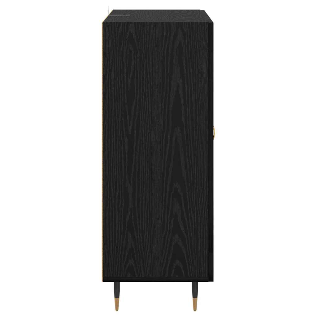 Credenza Rovere Nero 69,5 x 34 x 90 cm Legno multistrato