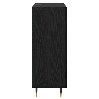 Credenza Rovere Nero 69,5 x 34 x 90 cm Legno multistrato
