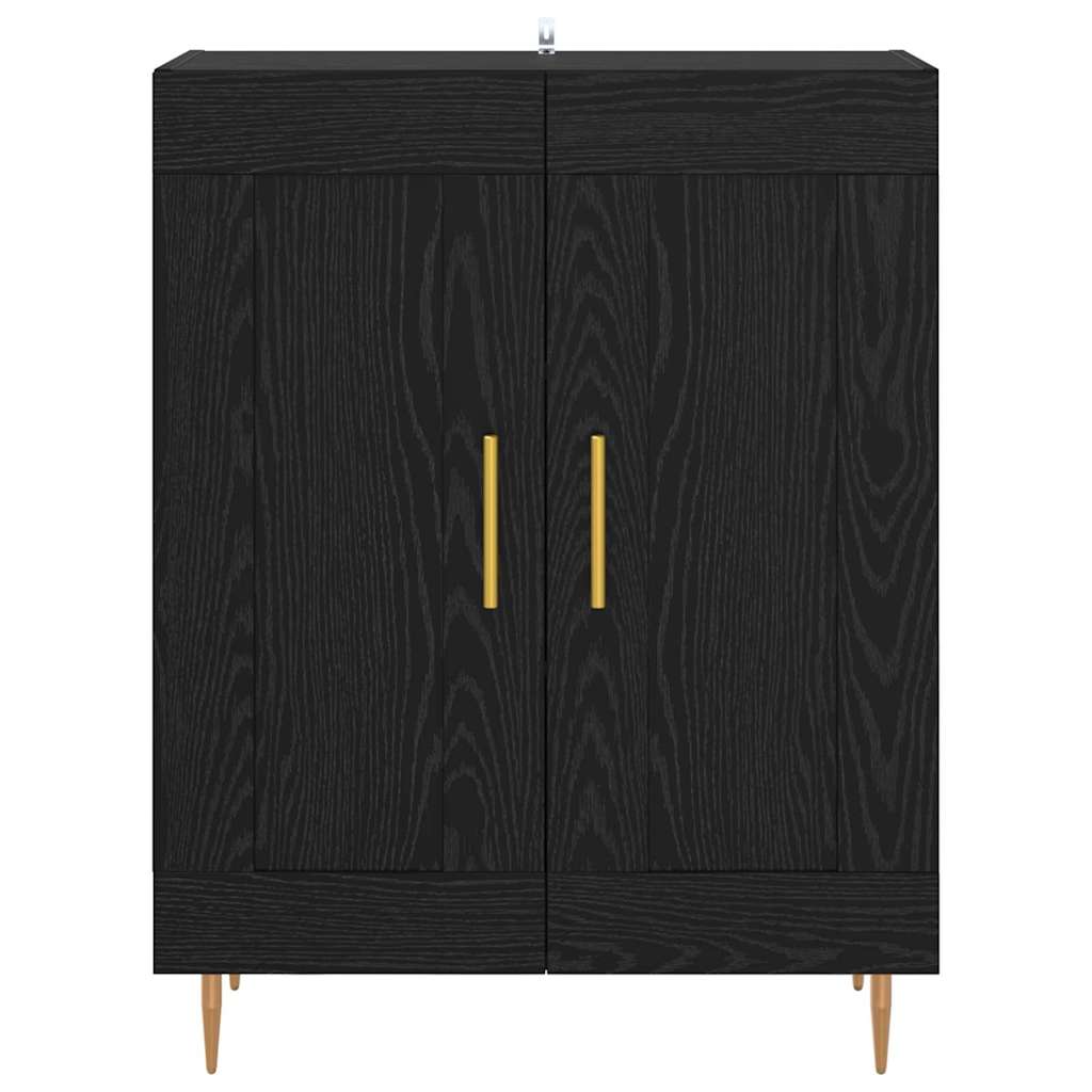 Credenza Rovere Nero 69,5 x 34 x 90 cm