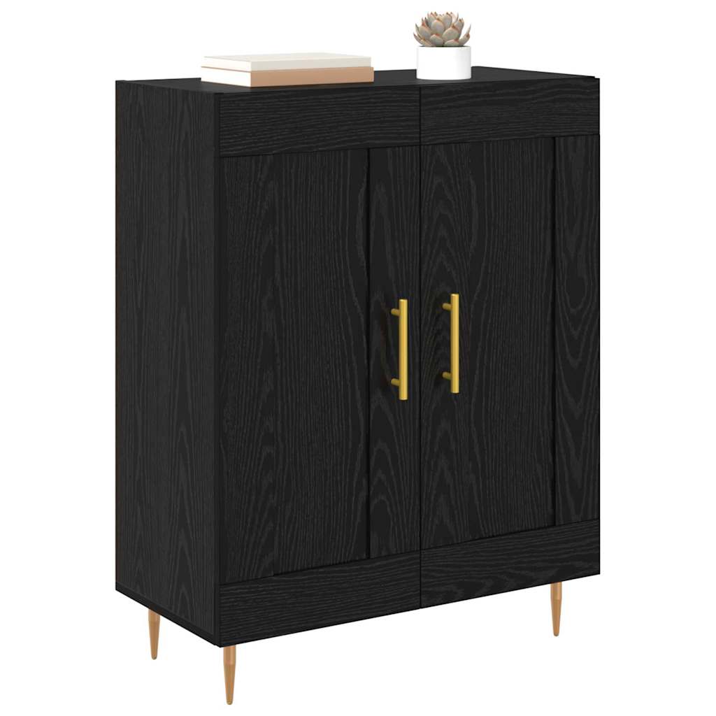 Credenza Rovere Nero 69,5 x 34 x 90 cm