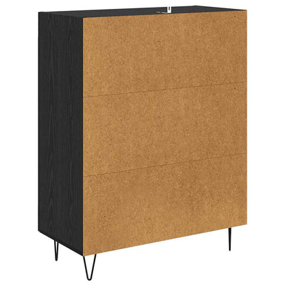 Credenza Rovere Nero 69,5 x 34 x 90 cm