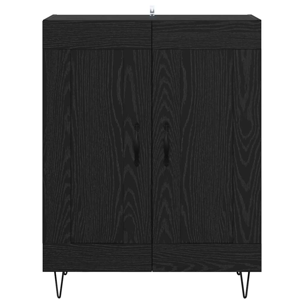 Credenza Rovere Nero 69,5 x 34 x 90 cm