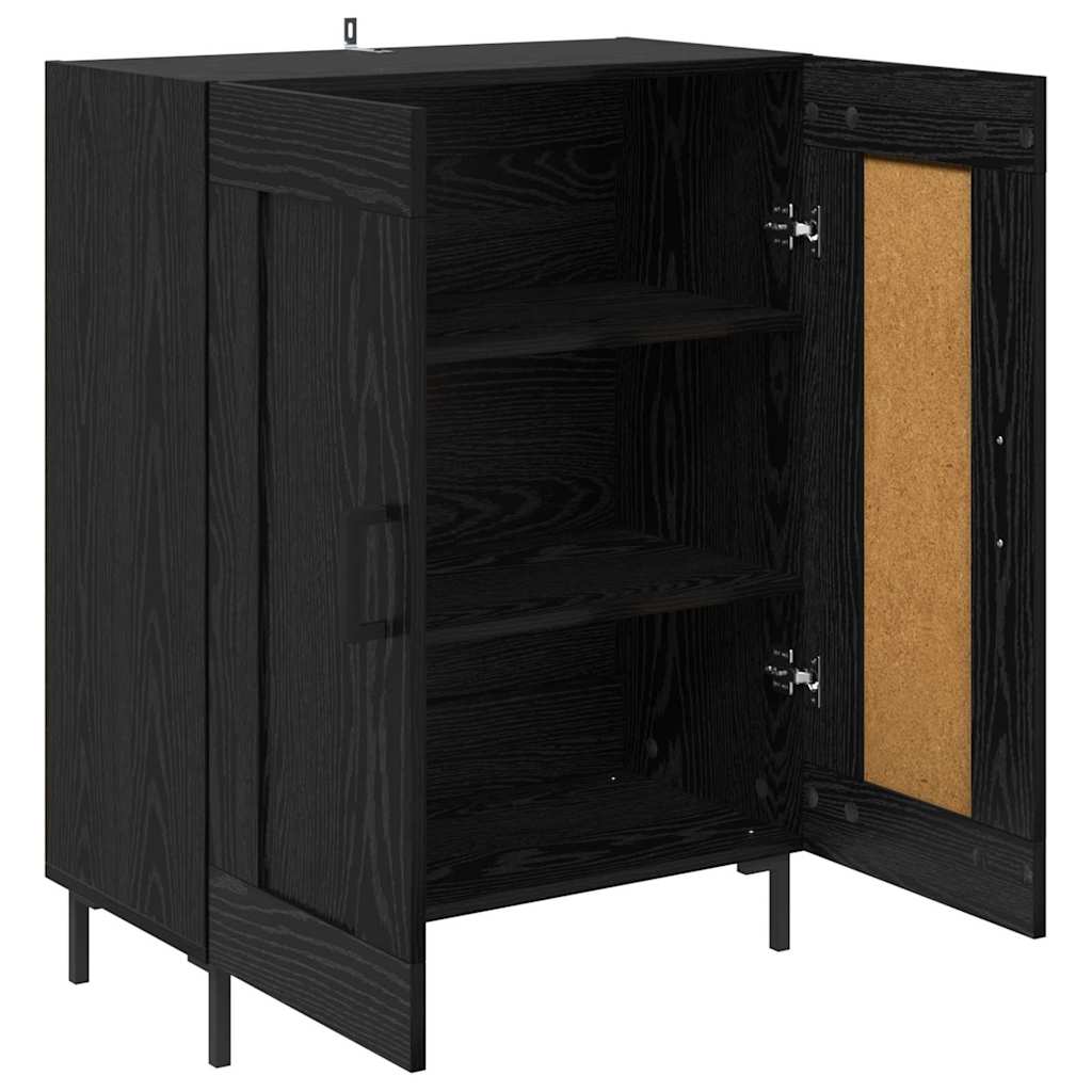 Credenza Rovere Nero 69,5 x 34 x 90 cm