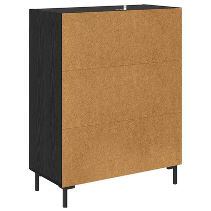 Credenza Rovere Nero 69,5 x 34 x 90 cm