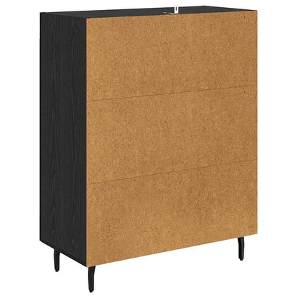 Credenza Rovere Nero 69,5 x 34 x 90 cm