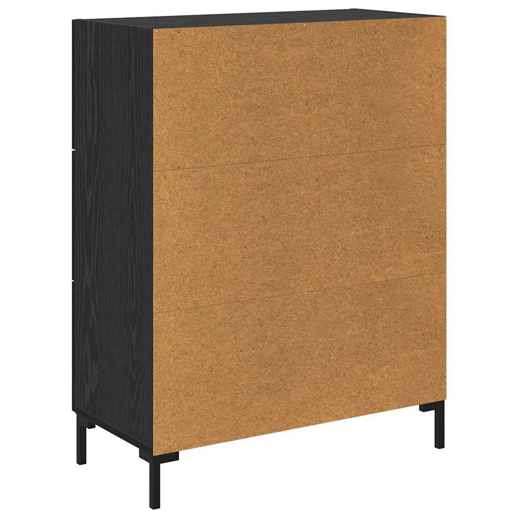 Credenza Rovere nero 69.5 x 34 x 90 cm Legno multistrato