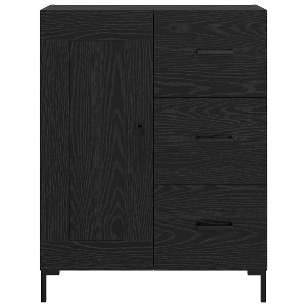Credenza Rovere nero 69.5 x 34 x 90 cm Legno multistrato