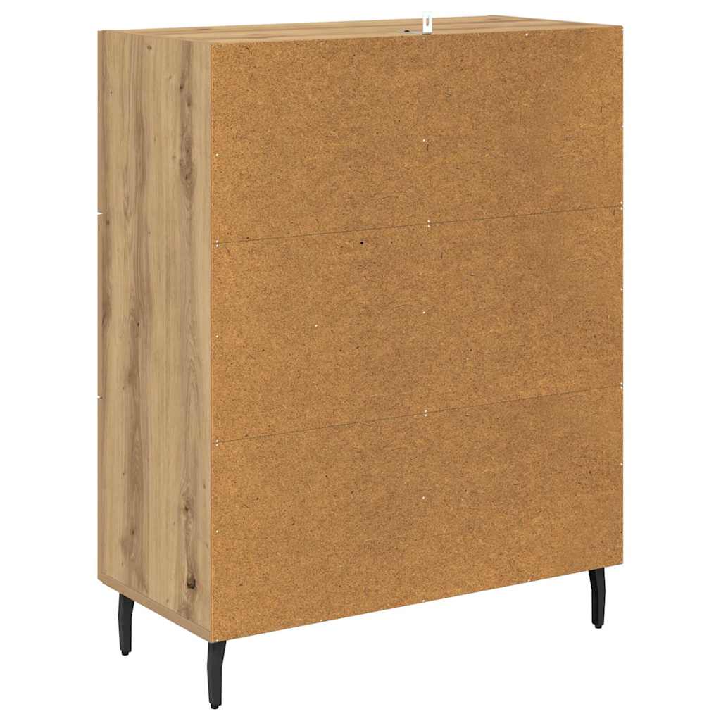 Credenza con cassetto Rovere artigianale 69,5 x 34 x 90 cm