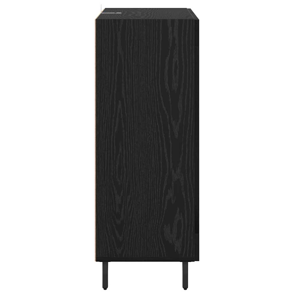 Credenza con cassetto Rovere Nero 69,5 x 34 x 90 cm