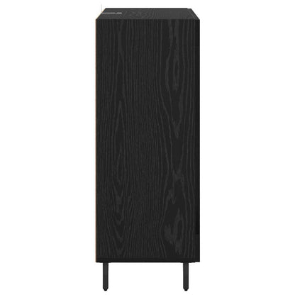 Credenza con cassetto Rovere Nero 69,5 x 34 x 90 cm