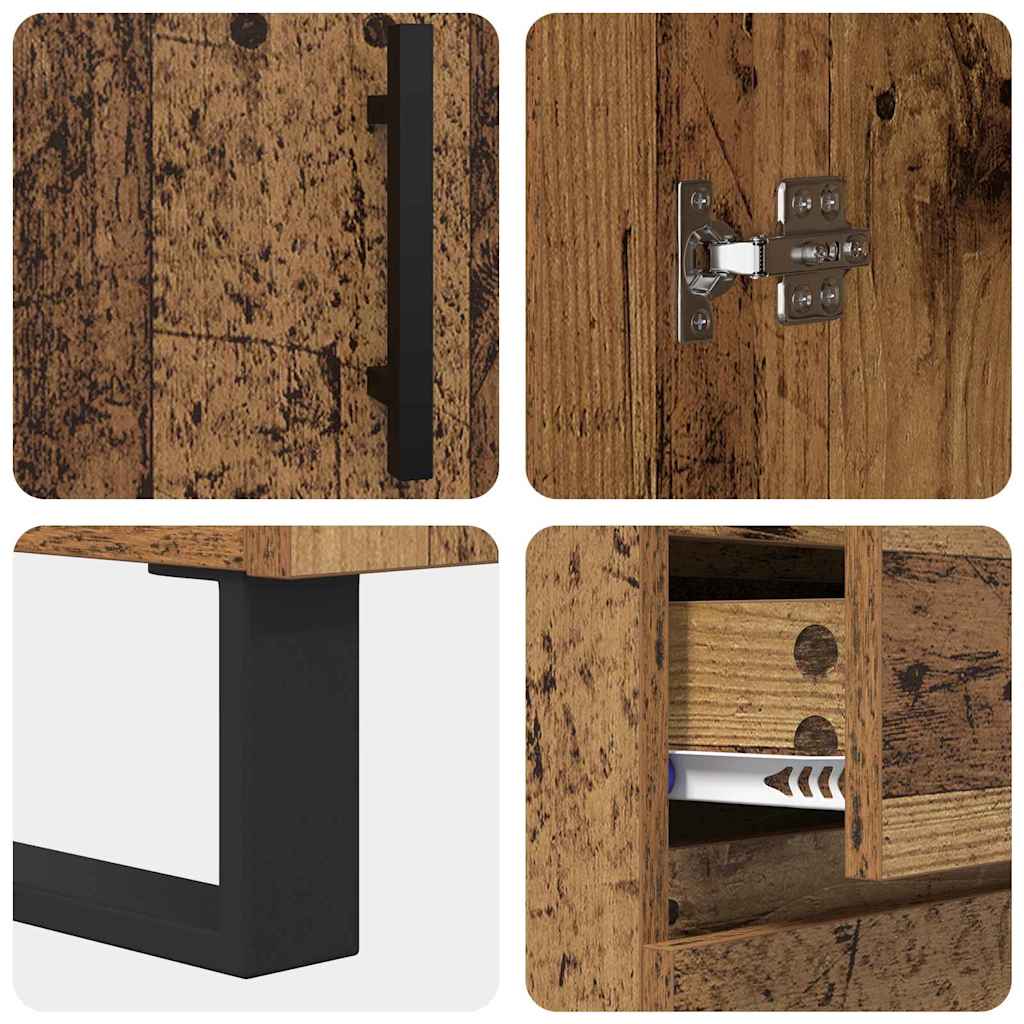 Credenza con cassetto Legno vecchio 69,5 x 34 x 90 cm