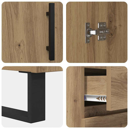 Credenza con cassetto Rovere artigianale 69,5 x 34 x 90 cm