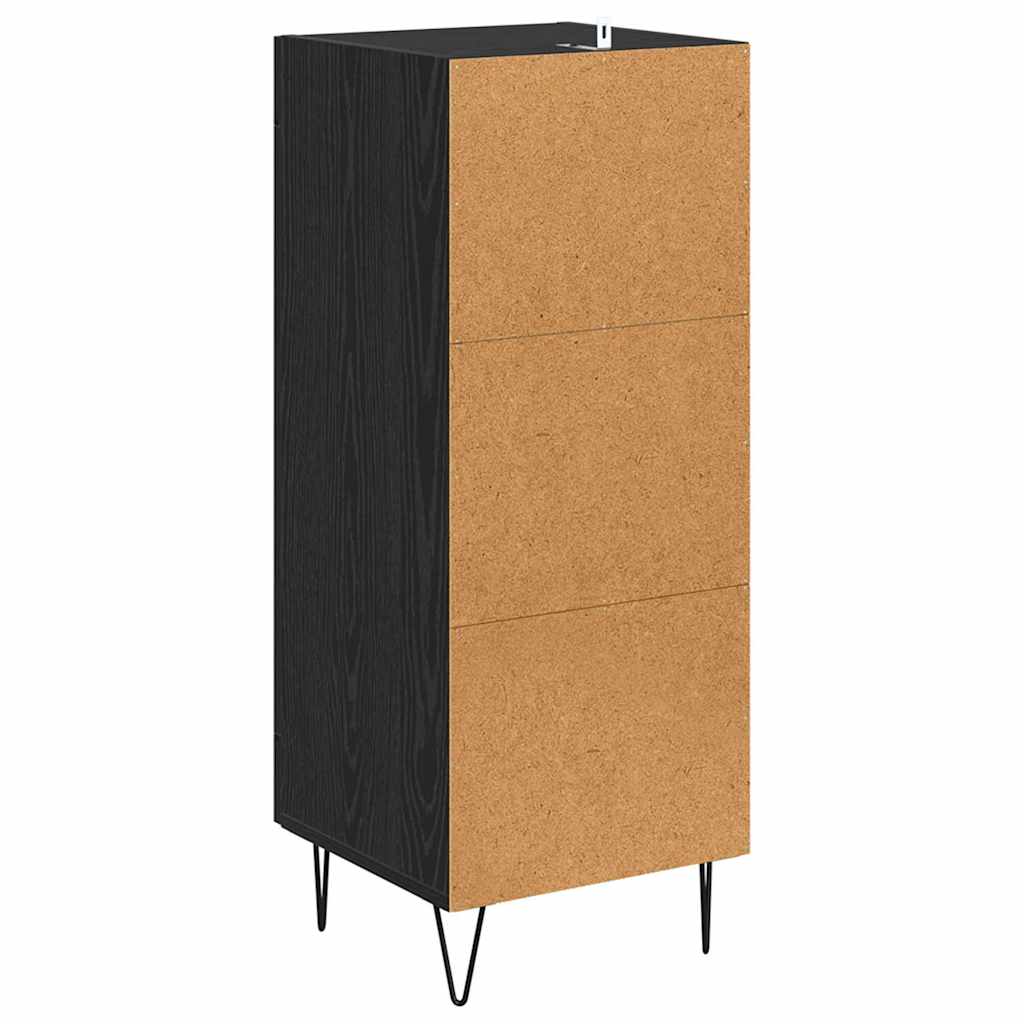 Credenza Rovere Nero 34,5 x 34 x 90 cm