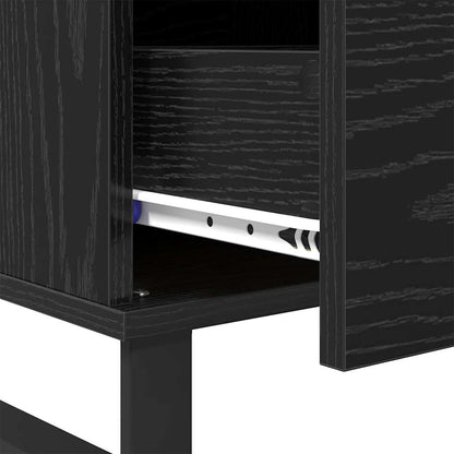 Tavolino da salotto con cassetto Rovere nero Legno multistrato