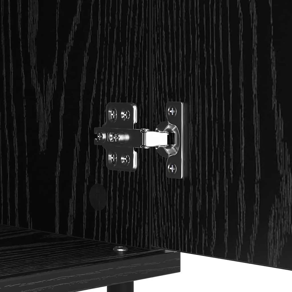 Credenza 2 pcs Rovere Nero 40 x 35 x 70 cm