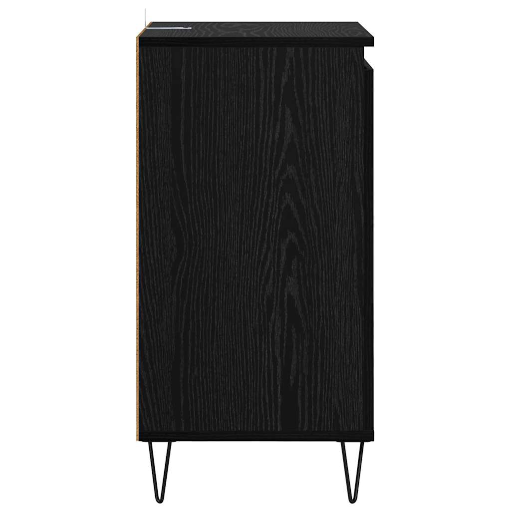 Credenza Rovere Nero 40 x 35 x 70 cm Legno multistrato