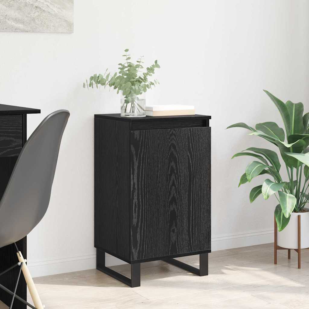 Credenza Rovere Nero 40 x 35 x 70 cm Legno multistrato